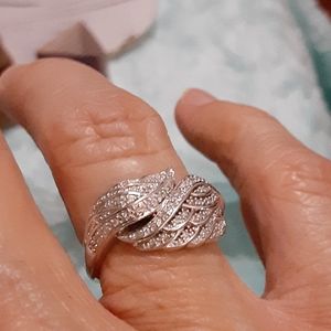 NWT Affinity Diamond Ring Sterling Silver 1/7ct Size 7